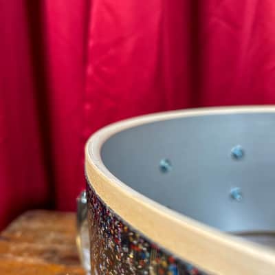 Gretsch 1 of 1 Renown Maple 6.5x14 Snare Drum Peacock Black Galaxy Sparkle image 11