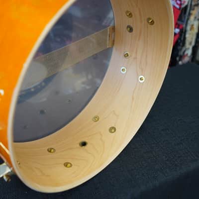 Vintage Pearl/Japan Custom Classic 5x14" One Piece Maple Snare Drum - Honey Natural Lacquer image 10