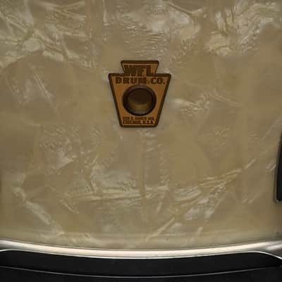 WFL Ludwig New Classic Ray McKinley 14" x 6,5" snare drum 1950's - White Marine Pearl image 3