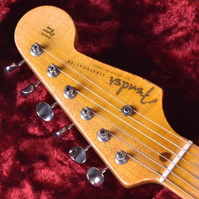 Fender Custom Shop Stratocaster 1955 Heavy Relic Aged Black over 2 Tone Sunburst 30th Anniversary #045 image 7