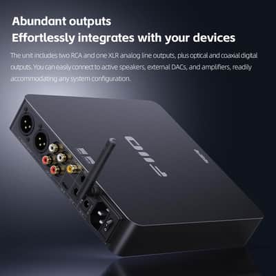FiiO BR15 R2R High-Resolution Bluetooth 6.0 Audio Receiver with QCC5181, aptX Lossless & LDAC, 24-Bit R2R DAC, USB/Optical/Coaxial Input, RCA/XLR Output, Wireless HiFi Upgrade for Home Audio (Silver) image 8