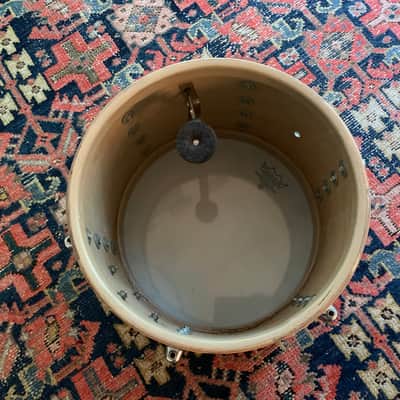 1962-1970 Slingerland 20/16/12 yellow tiger pearl vintage drums image 7