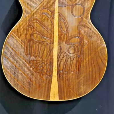 Blueberry Handmade Grand Concert Acoustic Guitar Native American Motif image 10