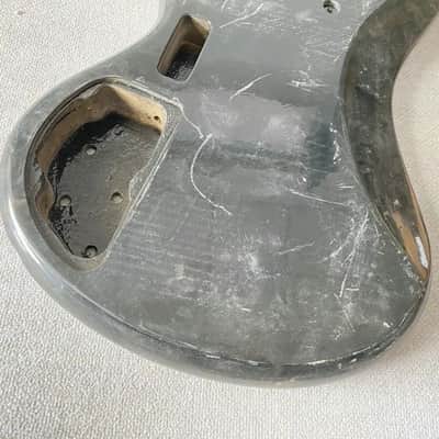 Black Basswood Bass Guitar DIY Project Body image 4