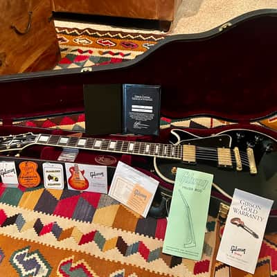 Gibson Custom Shop 2-Pickup '57 Les Paul Custom Black Beauty Reissue Ebony VOS image 10