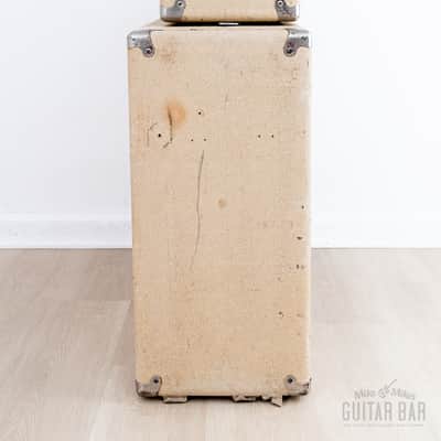 1962 Fender Dual Showman Blonde Brown Panel Vintage Piggyback Tube Amp 2x15 w/ Altec 421A image 5