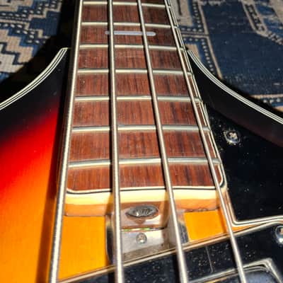 1970s Ventura Violin Bass Japan Sunburst FujiGen Teisco MIJ Hollow Body image 20