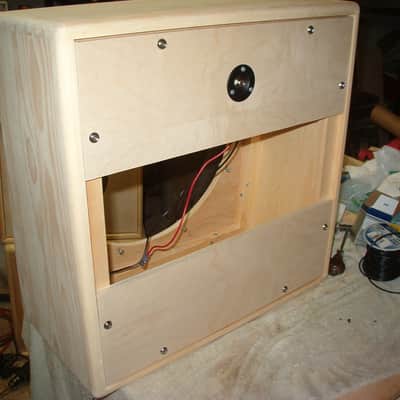 TRM 1x15 guitar extension cabinet tweed style OPEN back 115 project. image 2