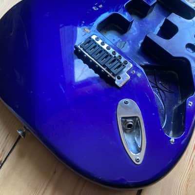 Fender Stratocaster Standard Electric Guitar Body Mexico Strat Blue 1998 image 8