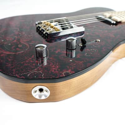 Swisher Handmade 1950 T-Style Electric Guitar 2024 - Merlot Fabric Top image 2