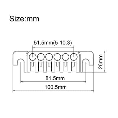 Gold Vintage TP6 Guitar LP Style Tailpiece Bridge image 3