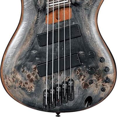 Ibanez SRMS805 Bass Workshop Multi-Scale 5-String Bass Guitar, Bound Panga Panga Fingerboard, Deep Twilight image 1