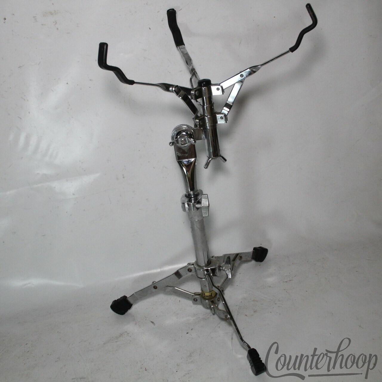 Pearl Snare Drum Stand Chrome Plating Single-Braced Tripod Side-Basket — main photograph