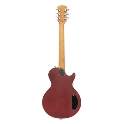 STAGG Standard Series Electric Guitar With Solid Mahogany Body Flat Top Left Hand CHERRY image 3