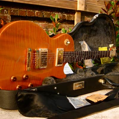 ULTRA RARE! * 2002 Gibson USA Les Paul Junior Special PLUS * Trans Amber TIGER FLAME ! * Standard image 5