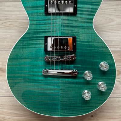 Gibson Les Paul Modern Figured Electric Guitar - Seafoam Green #0327 image 1