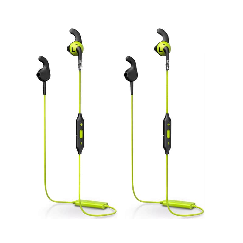 Philips Audio ActionFit in-Ear Wireless Headphones (SHQ6500CL) - Black/Lime Green (2-PACK) image 1