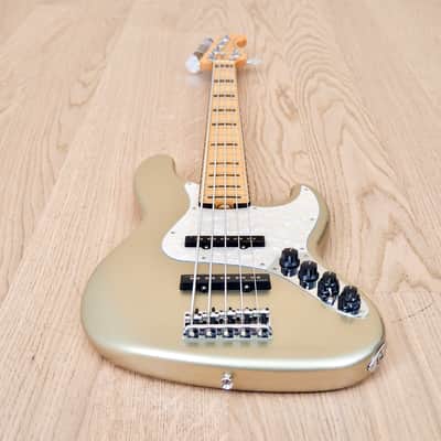 2017 Fender American Elite Jazz Bass V 5 String Near Mint Champagne w/ Case & Tags image 10