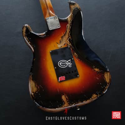 Fender Stratocaster Sunburst HSS Heavy Aged Relic by East Gloves Customs image 6