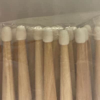 Nylon Tipped Hickory Drum Sticks 10-PAIR Pack image 1
