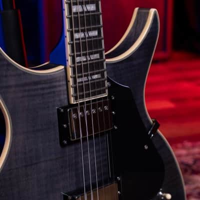 Washburn SH35TB Wing Series Semi Hollow Electric Guitar w/Gigbag, Trans Black image 11