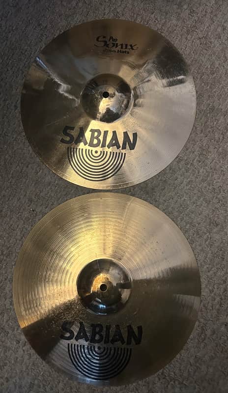 Sabian PRO SONIX 14" HI HATS 2000's - BRONZE image 1