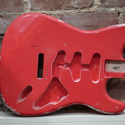 MJT Stratocaster Body Fiesta Red Nitro LIGHTWEIGHT Ash Strat image 1