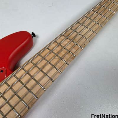 Marco Bass Guitars TFL-5 5-String 34.5" Satin Red Glockenklang - 9.84lbs image 15