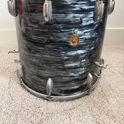 1950s Gretsch Broadkaster Outfit in Midnight Blue Pearl 14x22 9x13 16x16 image 15