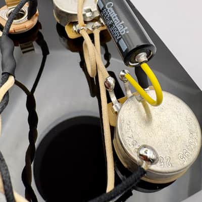 Fender Telecaster 3-way wiring harness upgrade for single coil neck and bridge pickups with 0.033uF paper in oil capacitor image 3