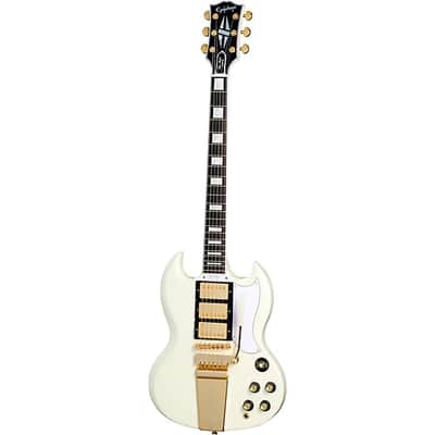 Epiphone Inspired by Gibson Custom 1963 Les Paul SG Custom With Maestro Vibrola 2025 - Classic White image 2
