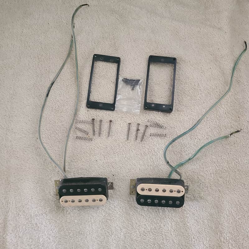 Gibson 1980 Dirty Fingers Pickups HOT!  Zebra Coils Rings and all Screws image 1