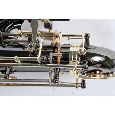 Allora ABS-550 Paris Series Baritone Saxophone Regular Black Nickel Body Silver Keys image 3