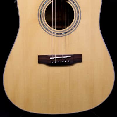 Zager Guitars ZAD020E Dreadnought Acoustic Electric Guitar Natural w/Original Case image 2