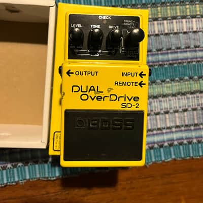 Boss SD-2 Dual OverDrive (Silver Label) 1993 - 1998 - Yellow - with original box image 1