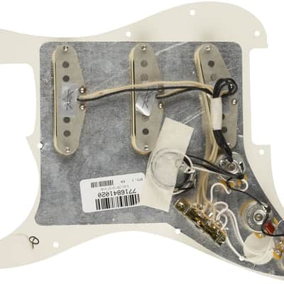 Fender Pre-Wired Strat Pickguard, Custom Shop Custom '69 SSS, Parchment 11 Hole PG image 3