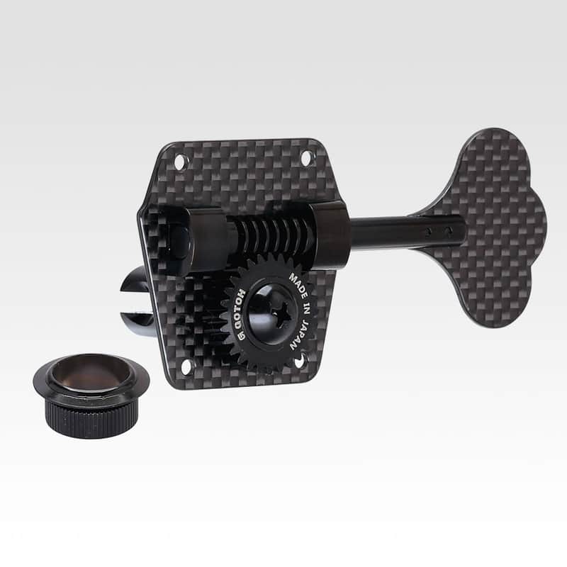 GOTOH CBT-01 CARBON-O-LITE 4 In-Line Bass Tuners for Fender® - BLACK image 1