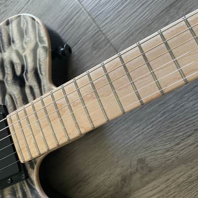 Tom Anderson 2016 Drop T Hollow Chambered Electric Guitar - STUNNING Figured Top Black and Grey image 22