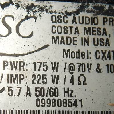QSC CX4T power amplifier 225 wpc image 4