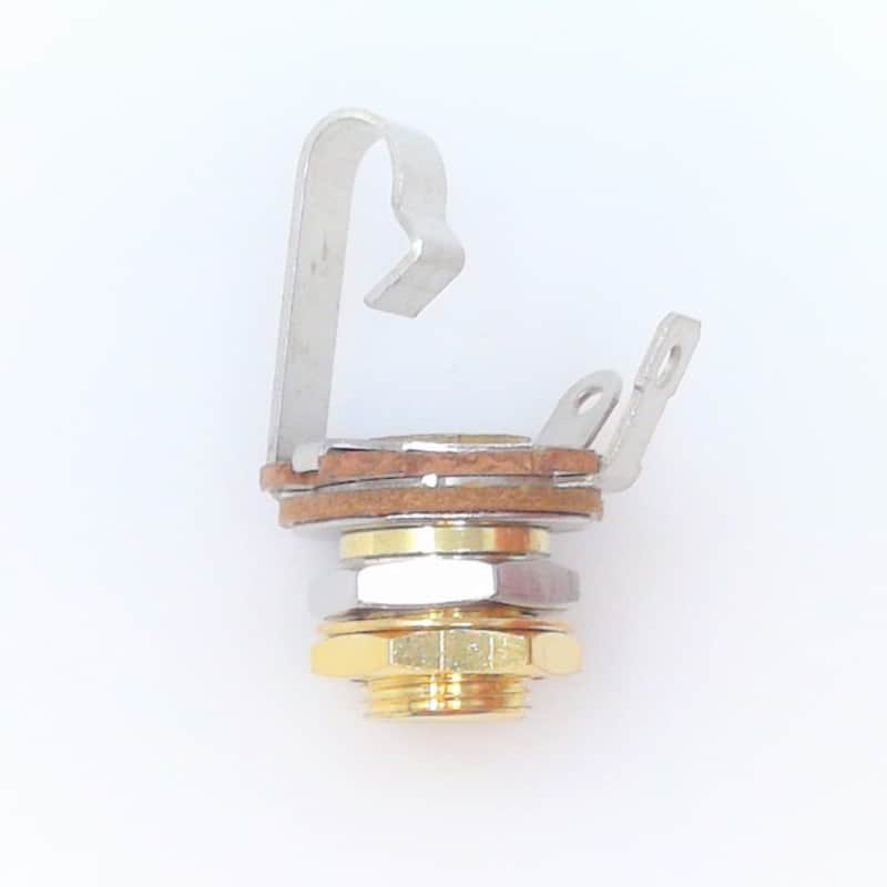 True Custom Shop® Gold Mono Input/Output Jack w/h Washer & Nut for Fender image 1