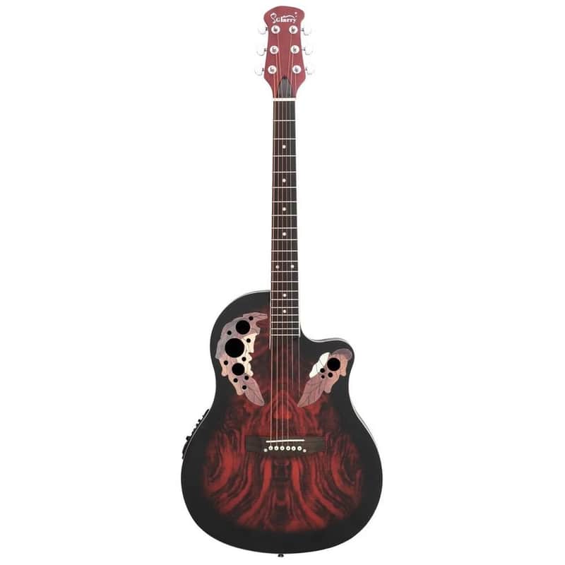New Glarry 41" Popular Spruce Cutaway Acoustic-Electric Guitar 6 String With Bag image 1