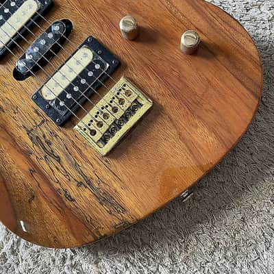 Sakura HSH Electric Guitar, BurlWood Top Body, Mahogany Body, Maple Neck, Rosewood Fingerboard, 22 Frets Rosewood Fingerboard image 4