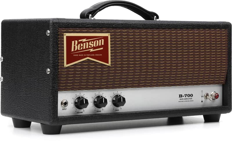 Benson Amps B700 700-watt Bass Amplifier Head - Black Tolex/Oxblood Grille image 1