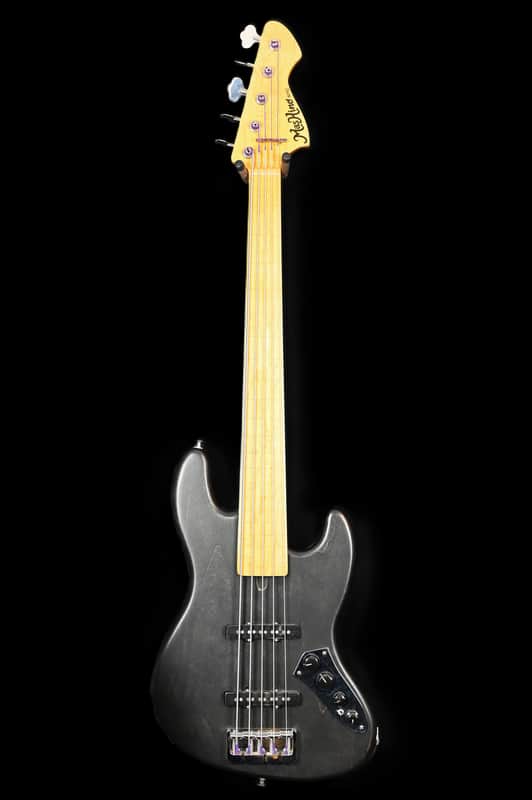 Mas Hino NYC 5-string  Jazz Bass MN fretless in Black w/Gigbag image 1