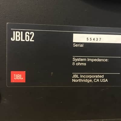 JBL 62 studio stereo reference speakers matched pair natural color image 5