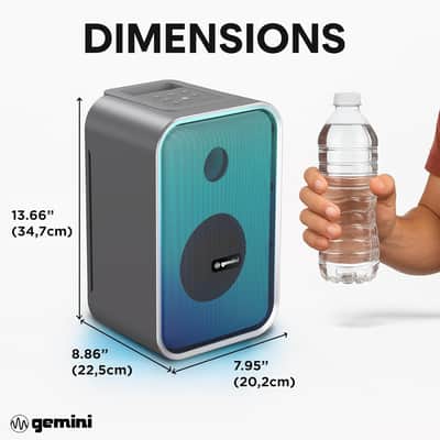Gemini GNV-60 Portable Party Speaker 60W Bluetooth 5.3 IPX5 image 9