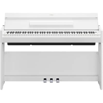 Yamaha YDP-S36WH, Slim Style GHS Weighted 88 Note Upright Digital Piano (No Bench) - White image 2