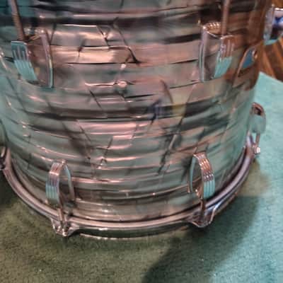 Ludwig 14"(Diameter)x10"(Depth) Tom 1970's - Sky Blue Pearl image 7