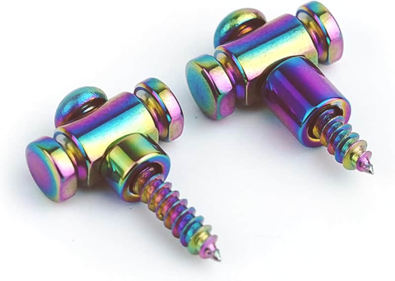 Guitar Roller String Retainers(Set of 2) – String Guide, Strings Trees Replacement Part for Electric Guitars, SR1 Chameleon Rainbow image 1