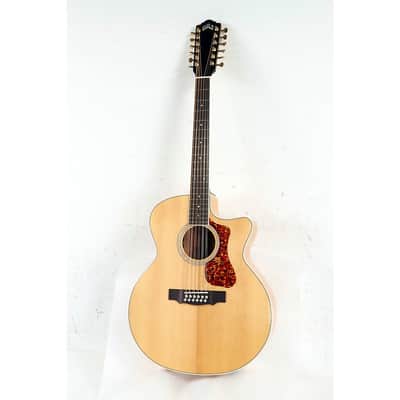 Guild F-2512CE Deluxe 12-String Cutaway Jumbo Acoustic-Electric Guitar Regular Blonde image 1